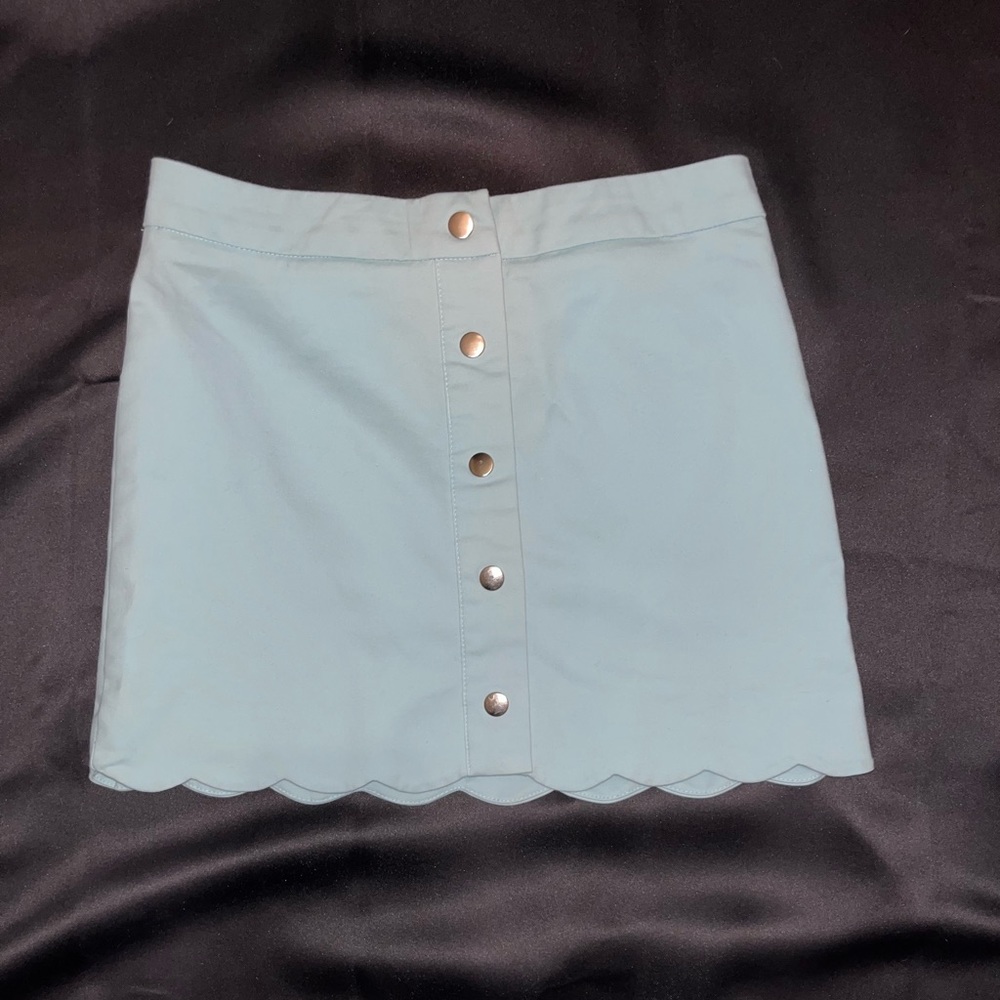 Light blue mini skirt